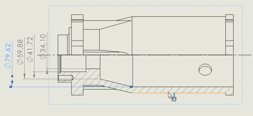 Wymiar liniowej symetrycznej średnicy SOLIDWORKS BLOG wszystko o