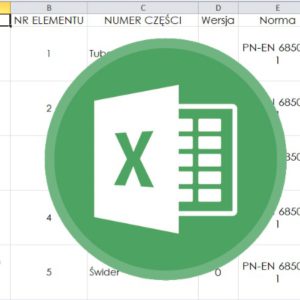 Miniaturka podglądu części w liście materiałów BOM Excel