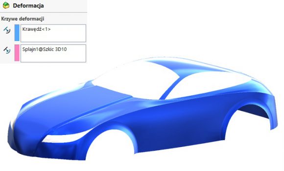 Deformacja typu krzywa – krzywa do korygowania kształtu
