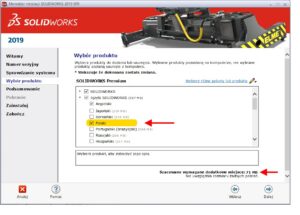 język polski solidworks
