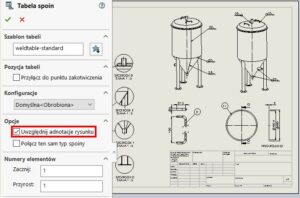 oznaczenia spoin solidworks