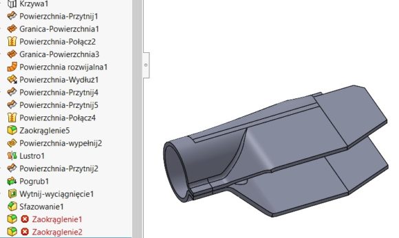 naprawa zaokrąglenia