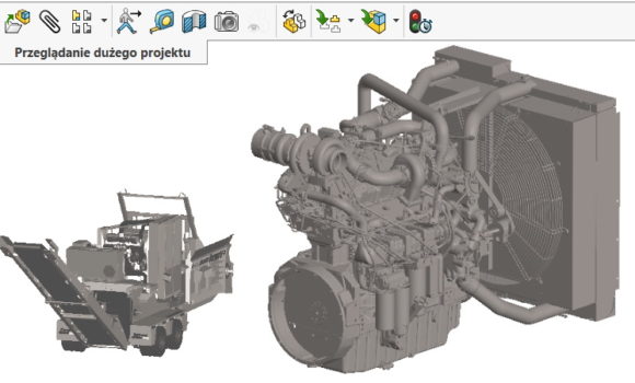Otwieranie wybiórcze w trybie przeglądania dużego projektu