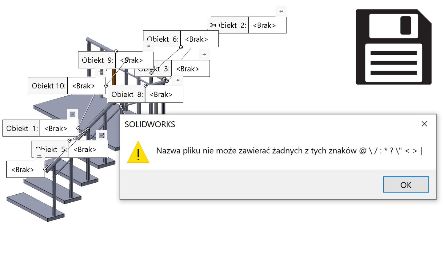 Konstrukcja spawana zawiera niedozwolone znaki = problem