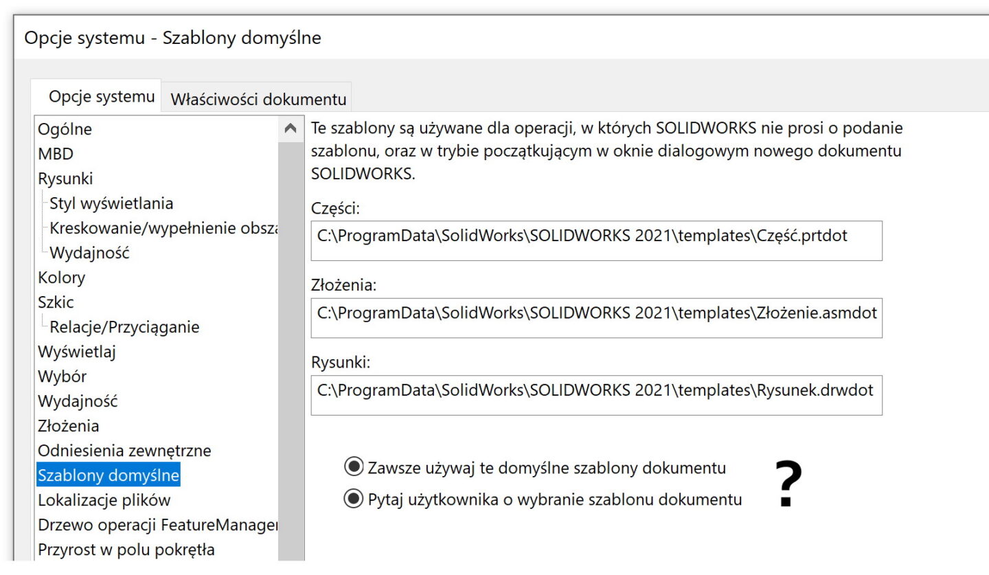Szablony domyśle i ich optymalne ustawienia