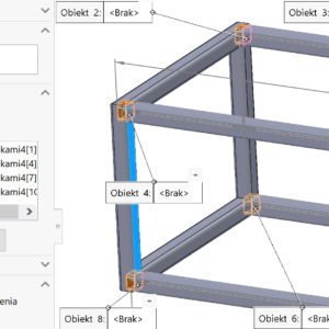 System struktur i konstrukcje spawane – przycinanie elementów