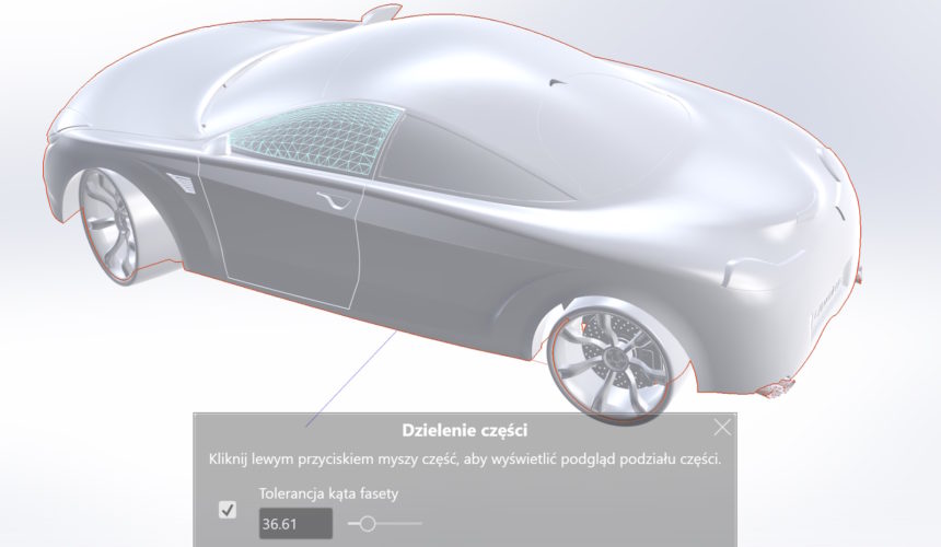 Podział renderowanego obiektu na elementy w Visualize