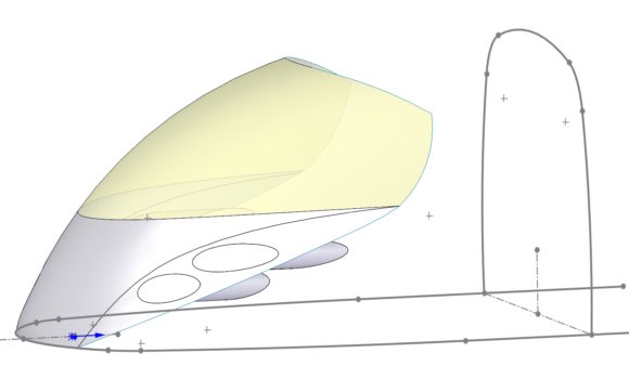 Rzut szkicu na ścianę vs. splajn na powierzchni