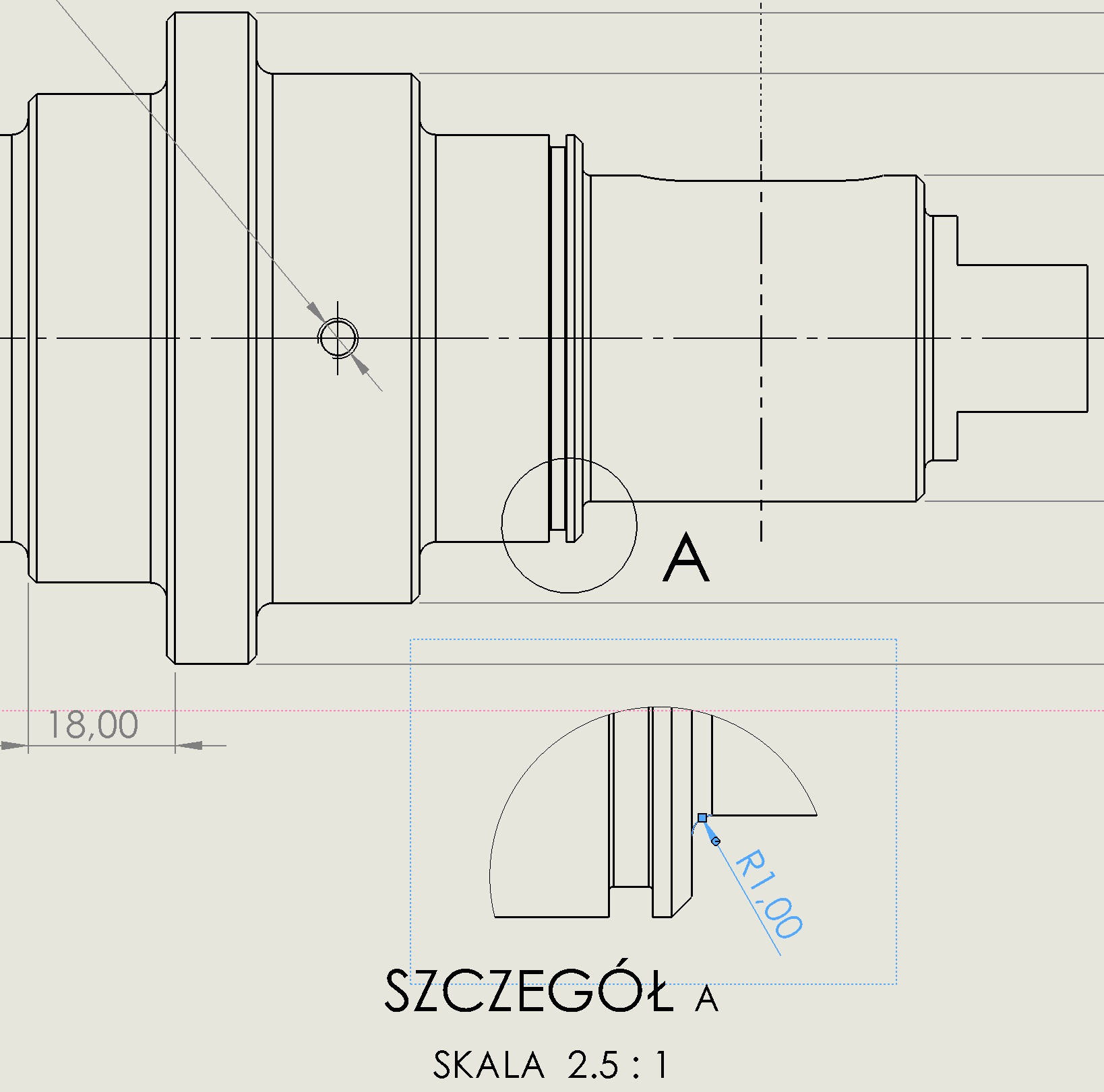 dostosowane położenie tekstu