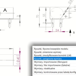 Łatwiejsza identyfikacja zastąpionych wymiarów na rysunku