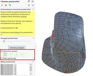 edytuj linie operacji