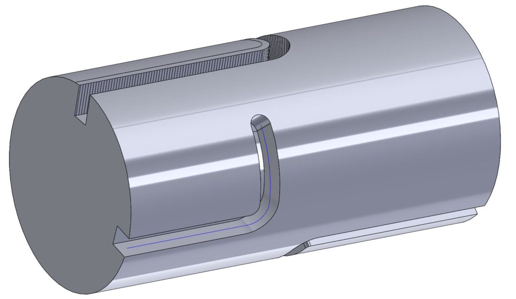 groove on the cylinder