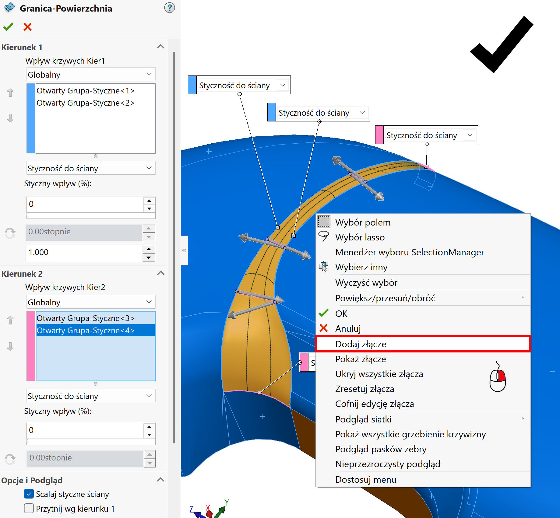 powierzchnia według granicy