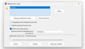 pokaż masę ściegu spoiny