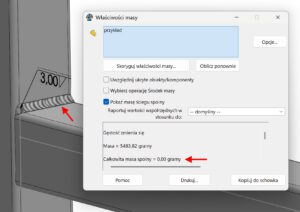 pokaż masę ściegu spoiny