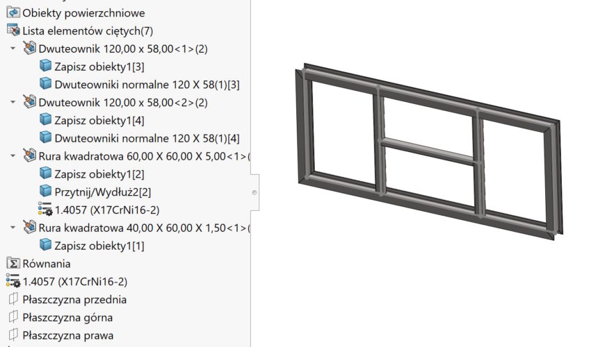 Zapisywanie złożenia z konstrukcji spawanej – dlaczego tak to zrobiono?