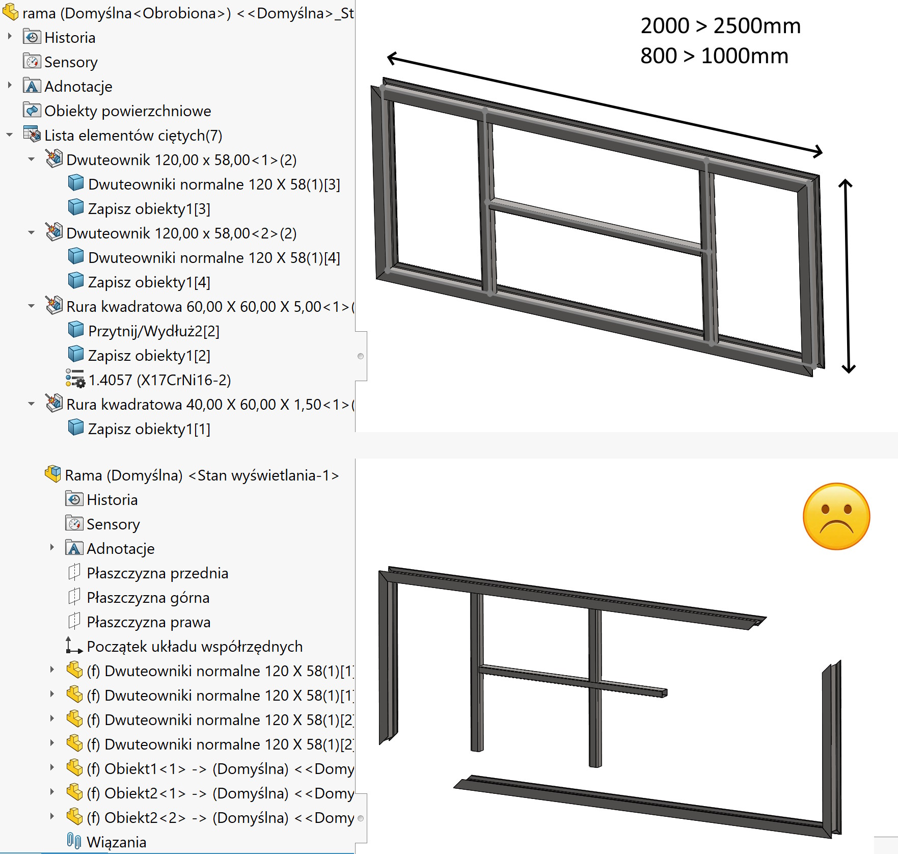 zapis konstrukcji spawanej