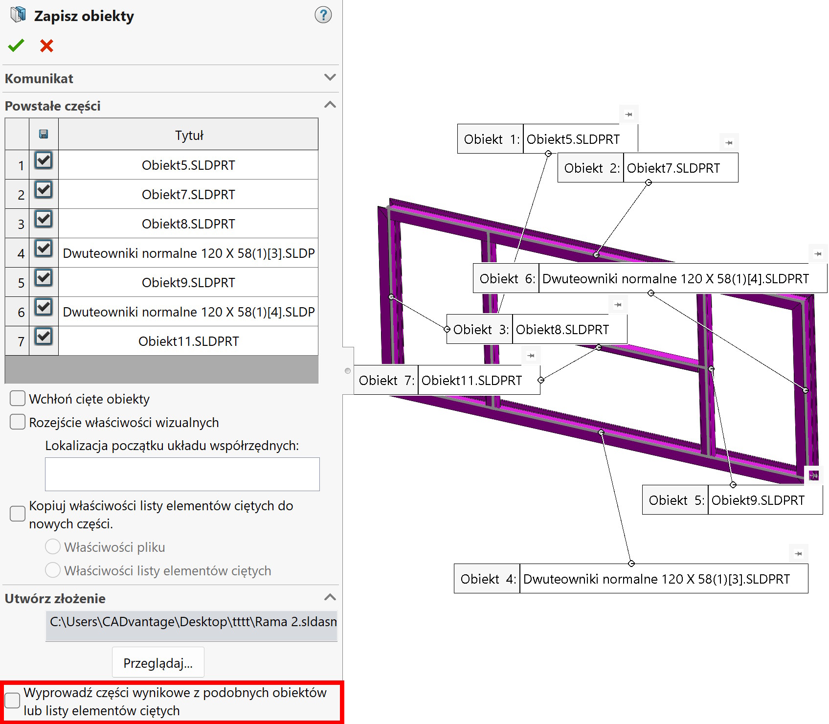 zapis konstrukcji spawanej