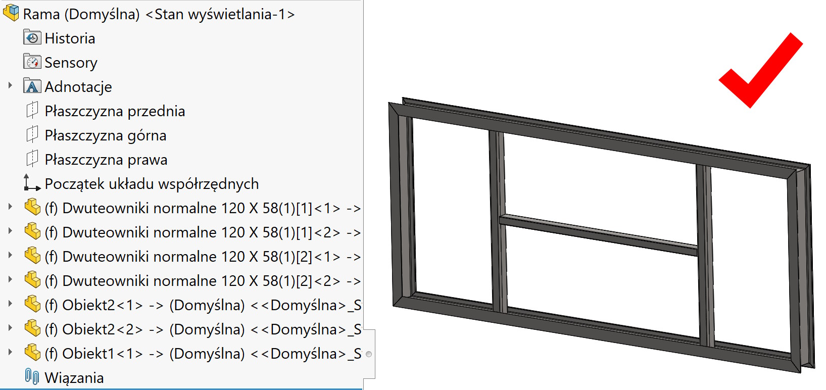 zapis konstrukcji spawanej