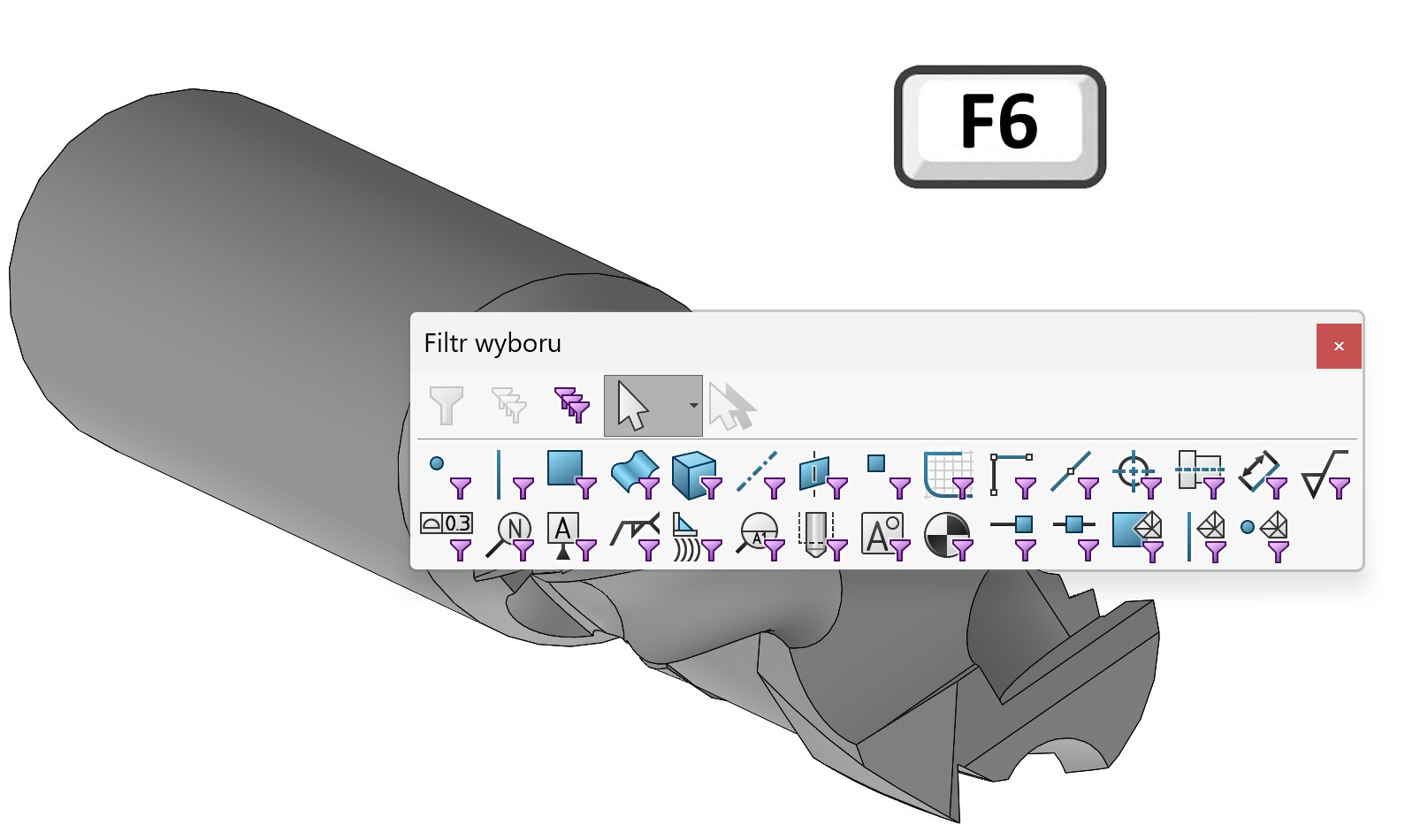 Przełącz filtry wyboru