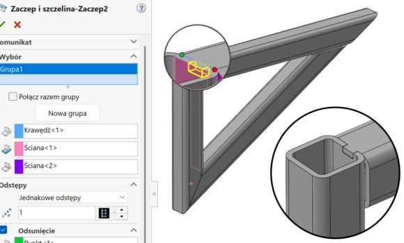 Połączenie pióro-wpust w konstrukcjach spawanych