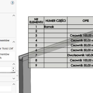Grupowanie elementów spawanych w dokumentacji