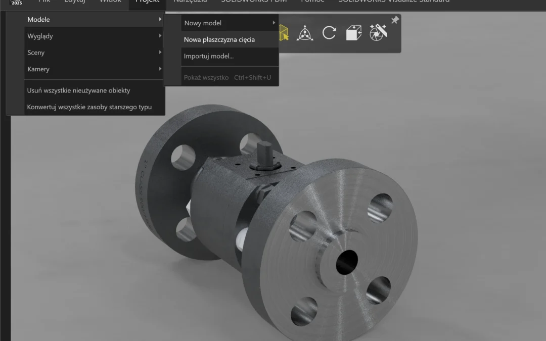 Jak pokazać wnętrze projektu? Przekroje w SOLIDWORKS Visualize