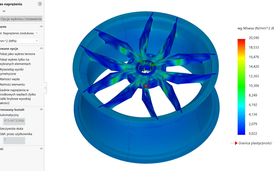 Zastosowanie symetrii w SOLIDWORKS Simulation